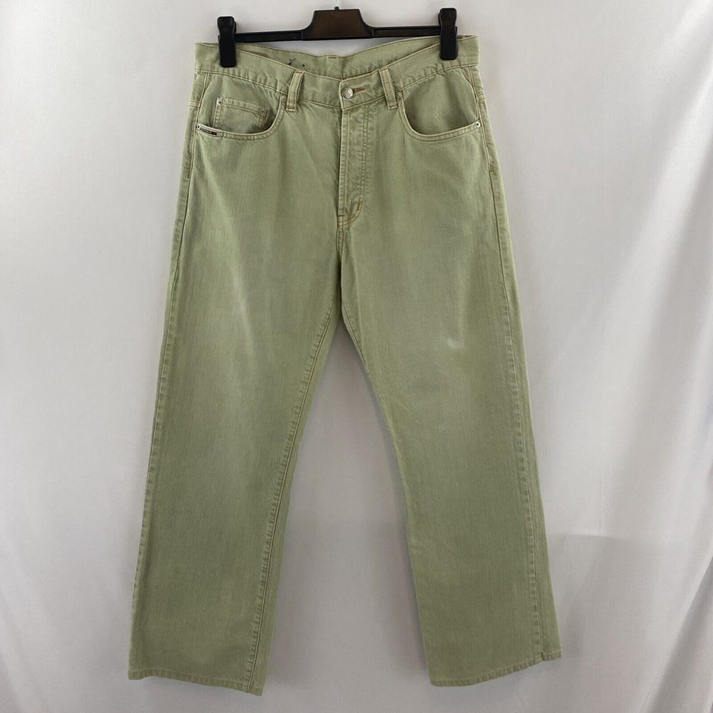 Buffalo Jeans JETT 100% Cotton‎ Light Green Size 34 David Bitton